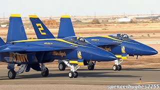 2023 Blue Angels! Winter Training arrival NAF El Centro (9 Jets!)