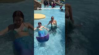 Viramos sereia no park aquático #familiapontes #park #beachpark #vlog #valentinapontes