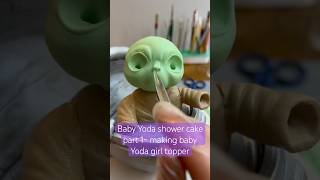 Star Wars Baby Yoda cake shower cake 1 #shorts #cake #birthday #cakeart #starwars #babyyoda