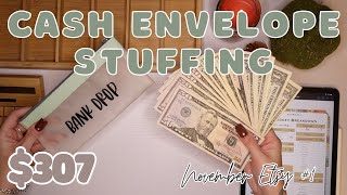 $307 Cash Envelope Stuffing | First Etsy Paycheck of November | 24 Year Old Budgets