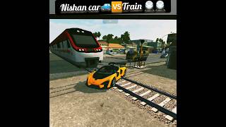 Nishan car🚘🆚️Train 🚆#bussimulator #bussimulatorindonesia #bussid #ytshorts #viral#shorts #trending t