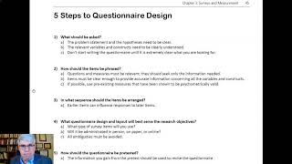 5 Steps to Questionnaire Design