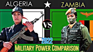 ALGERIA VS ZAMBIA Military power comparison 2022