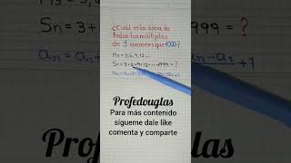 progresion aritmética #matematika #maths #viral #algebra #profedouglas #profesor #ingenieria #jesus