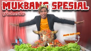 SPESIAL IDUL ADHA!! MUKBANG KEPALA SAPI UTUH MANDI SAMBEL LAVA!!