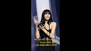 LISA WINS BEST KPOP! ✨ #lisa #blackpink #shorts