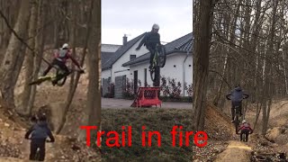 First sucide No hands! Trail on fire trail action💯