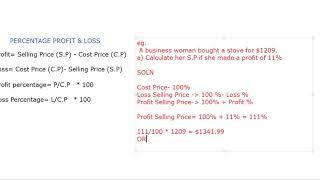 Commission, Profit & Loss Percentage and Sales Tax