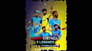 3 lagends birthday||Sir Ravindra Jadeja||Jasprit bumrah|| Shreyas iyer||Birthday celebration#shorts