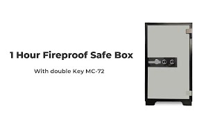 1 Hour Fireproof Safe Box With double Key MC-72