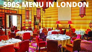 MOST EXPENSIVE HOTEL MENU IN LONDON