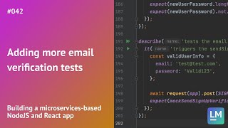 Adding more email verification tests: Building a microservices-based NodeJS and React app #042