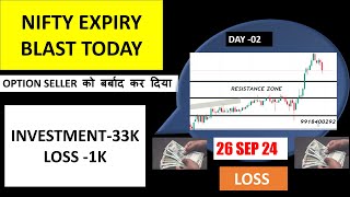 1000 LOSS  with option selling || option trading intraday strategy || hedging trading