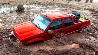 He Tried To Pass Me OFF-ROAD And Got Stuck!! 😂