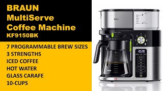 Braun MultiServe Drip Coffee Machine KF9150BK