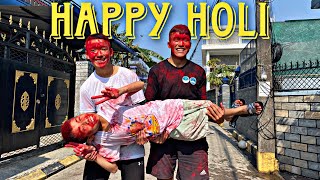 HOLI WITH PARIWAR!!🤣//SANO KHALKO PRANK SANGAM LAI