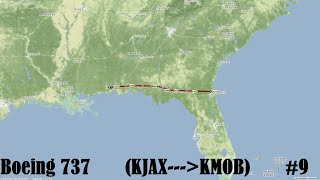 FSX 737 KJAX✈✈✈KMOB (Timelapse)  #9