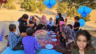 The day when his teacher and his sister celebrated his birthday with the children for happiness￼