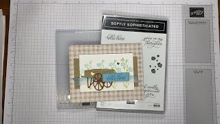 Stampin’ Up! Softly Sophisticated Flower Cart Hello Card Tutorial #designerseriespaper #cardmaking