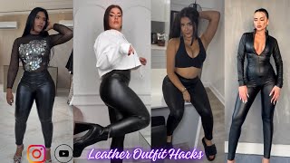 Instagram TOP 10 Fashion Hacks | How To Go Viral in Leather Leggings Outfits