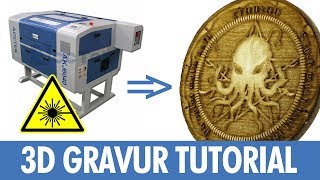 Lasercutter 3D Gravieren Reliefbild Tutorial - so geht's!