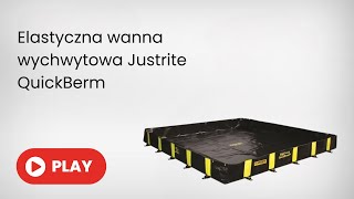 Elastyczna wanna wychwytowa Justrite QuickBerm z wewnętrznymi wspornikami ściennymi