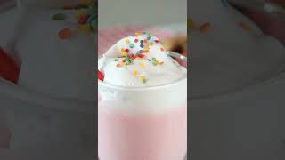 Rich And Creamy Strawberry Milkshake With Fresh Strawberries #shots  #youtubeshorts