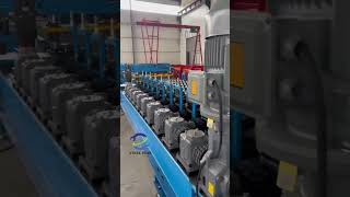 Decoiler + Roll Forming Machine + Auto stacker. High Speed ​​roof sheet forming line#formingmachine