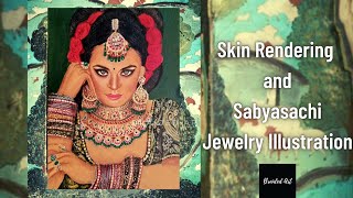 SABYASACHI JEWELRY Illustration and Skin Rendering