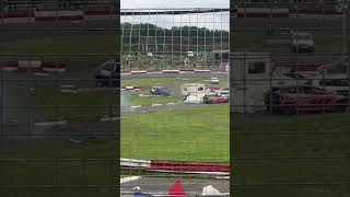 Caravan carnage 💥 Hednesford Hills Raceway 25/08 #bangerracingcrashes #destructionderby #crash