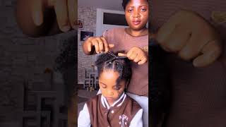 Moisturise and style my baby’s natural hair with me. Easy kids hairstyle 😻