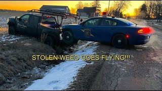 Michigan State Police Chase Marijuana Store Burglars | Rams Suspect's Multiple Times to End Pursuit