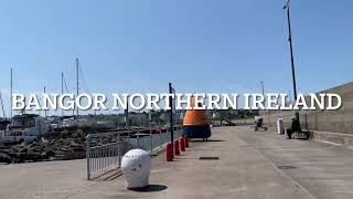 Eisenhower Pier in Bangor Northern Ireland County Down Ulster View of the Marina and Sea and Boats