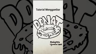 tutorial cara menggambar kue donat, beginilah cara nya, cara menggambar mudah dan simple #artforkids