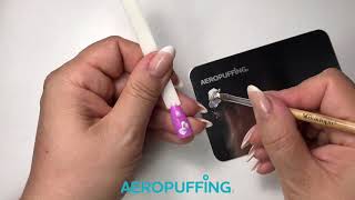 Aeropuffing Nail Art Tutorial: Emboss Gel nail art - Golden Leaves