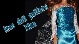 Make your own doll clothes - Elsa's dress