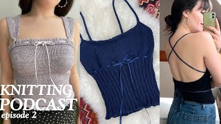 episode 2: spring/summer knitting with five (!) tank tops and one lil bag