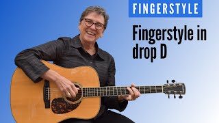 How to play fingerstyle in drop D on guitar | Intermediate guitar lesson