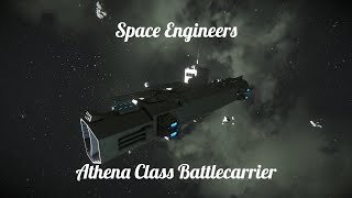 Space Engineers - Progress on my Athena class drone battlecarrier.