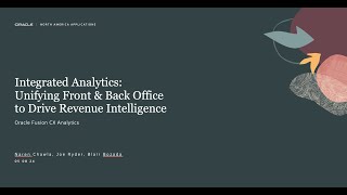 Integrated Analytics: Unifying Front & Back Office to Drive Revenue Intelligence