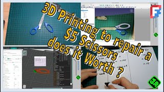 3D Printing to repair a  $5 Scissors, does it Worth ? 🤔 Complete Cost Analysis ⚡️