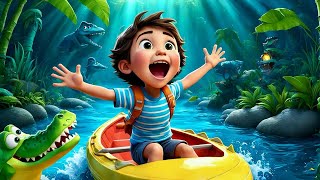 Row Row Row Your Boat | Fun Action Song for Kids | Nursery Rhymes & Kids Songs