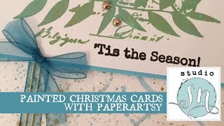 Studio SN: Painted Christmas Cards with PaperArtsy & Dura-Lar