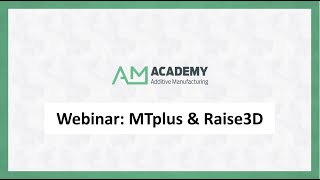 Webinar - MTplus Platte: Alternative zu BuildTak für Raise3D Drucker?