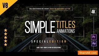 45 Simple Titles Special Edition | After Effects Templates