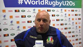 Inghilterra U20 v Italia U20 - Andrea Morettii intervista nel dopo partita