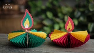 Diwali decoration ideas | Diya Making with Paper | Paper Diya decoration | DIY | Paper Craft