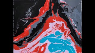 Abstract Fluid Pour Painting M-Joy and N-Joy