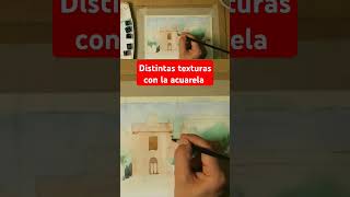 Distintas texturas con la acuarela #arte #watercolor #art #pintura #painting #landscapepainting