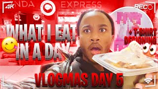 DESIGNING A NICKI MINAJ T-SHIRT & WHAT I EAT IN A DAY | VLOGMAS DAY 5